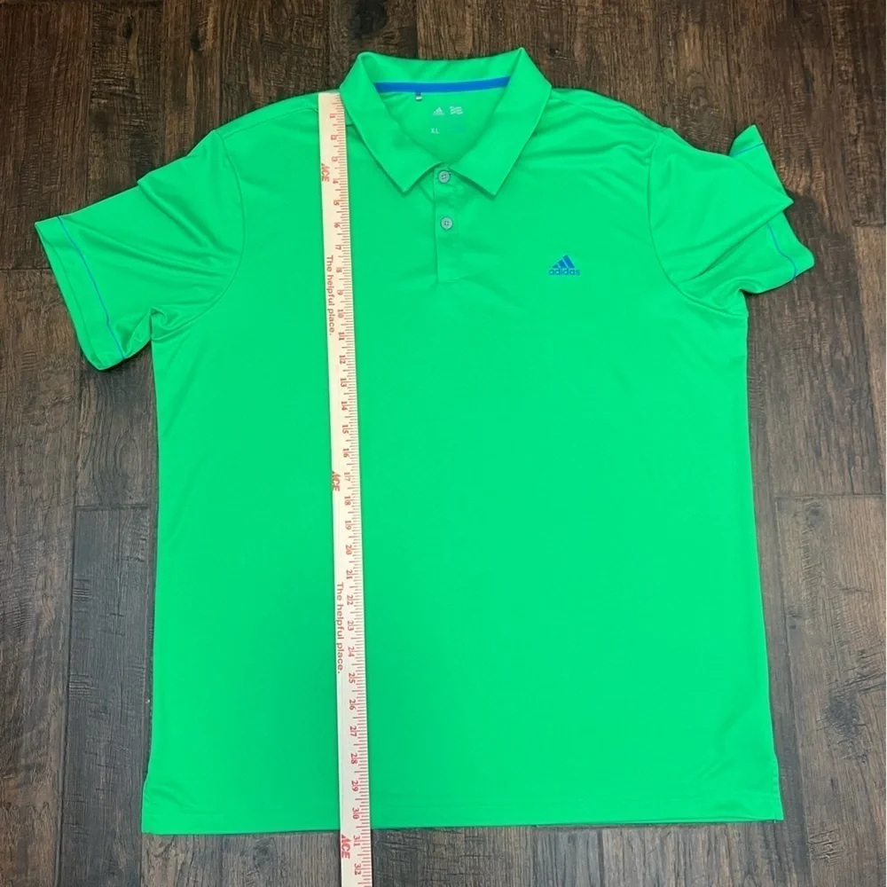 Adidas Performance Golf Polo Size Men’s XL Color Green With Blue Logo An…
